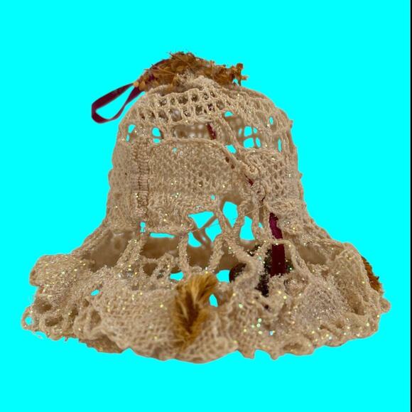 Vintage Handmade Starched Crochet Bell 2.5” Ornament From Kristi’s Gifts Texas - Picture 3 of 14